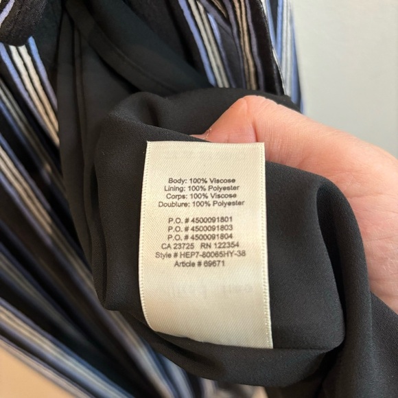 WILFRED FREE Sz M Aritzia Jessa True Wrap Striped Lined Skirt Maxi Flowy Dress - Picture 9 of 12